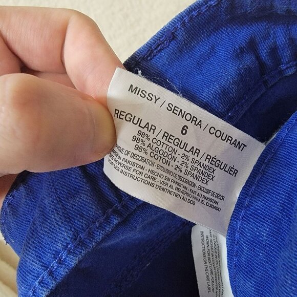 Bandolino Jeans Womens 6 Straight Leg Blue Midrise Stretch Cotton Spandex 30X27 - Picture 7 of 9